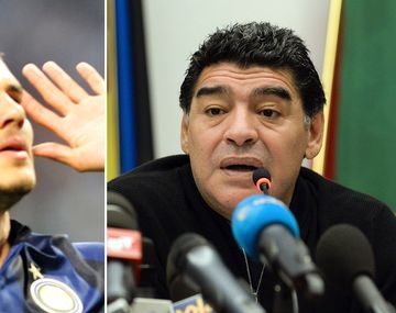 Icardi se escondió detrás del Papa y le pegó a Diego