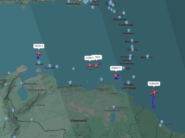 Afirman que cinco aviones de guerra de EEUU sobrevolaron las costas de Venezuela