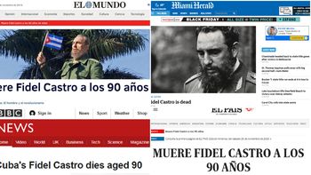 La muerte de Fidel Castro es noticia destacada de los principales portales del mundo La muerte de Fidel Castro es noticia destacada de los principales portales del mundo