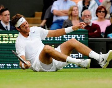 Del Potro definirá este lunes si puede seguir en Wimbledon