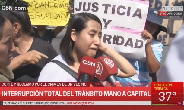 Corte total del tránsito en autopista Ricchieri por el crimen de un vecino