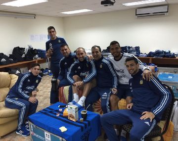 La Selección argentina se relaja tras el triunfo ante Uruguay