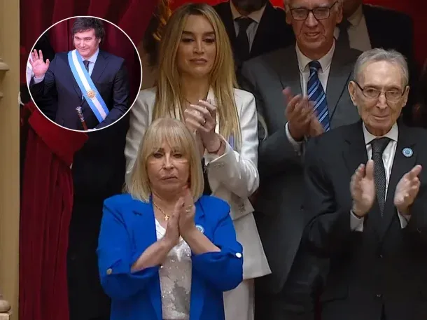 La emoción de los padres de Javier Milei al verlo asumir como presidente