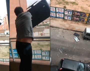 La otra cara de la eliminación de Argentina: tiró un plasma por la ventana