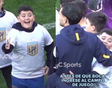 El noble gesto de Paredes con el niño que lo acompañó antes del clásico Boca-Racing: No lo podía creer