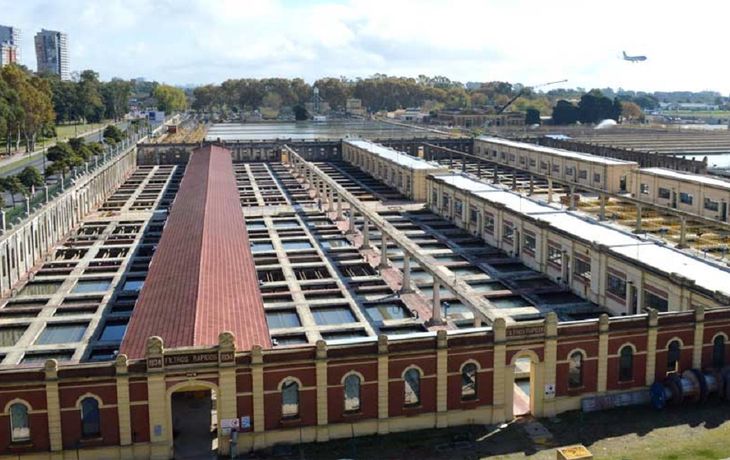 Planta Potabilizadora General San Martín de Aysa, la que provee de agua potable a la Ciudad