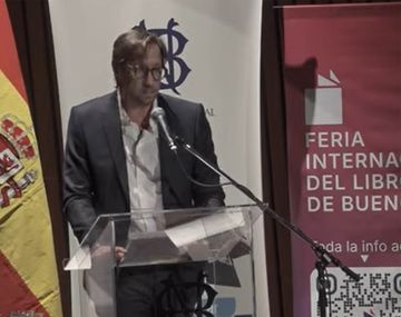 El titular de la Fundación el Libro, Christian Rainone, cerró la presentación oficial de la Feria.