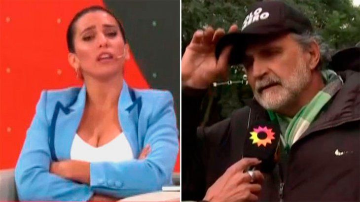 Piquetero amenaza a Cinthia Fernández al aire y lo acusan de delincuente