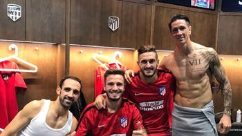 los jugadores del atletico celebraron y el nino torres aparecio algo excitado los jugadores del atletico celebraron y el nino torres aparecio algo excitado