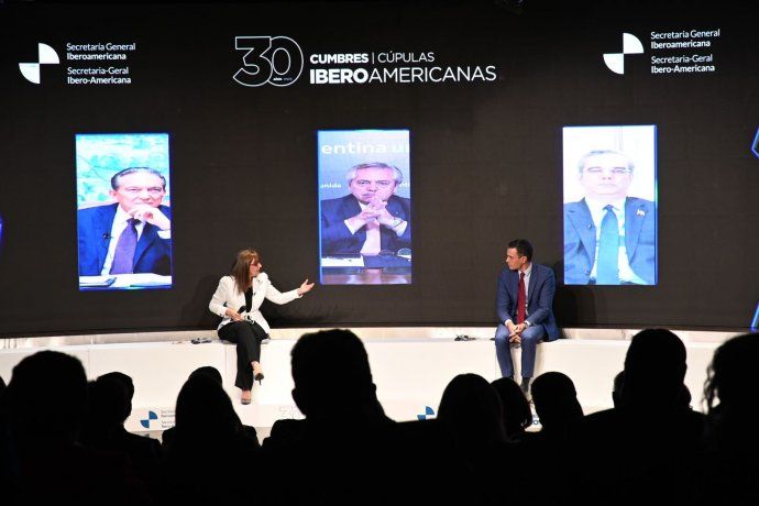 El presidente Alberto Fernández en la reunión de&nbsp; Jefes de Estado y de Gobierno de los países de la Comunidad Iberoamericana