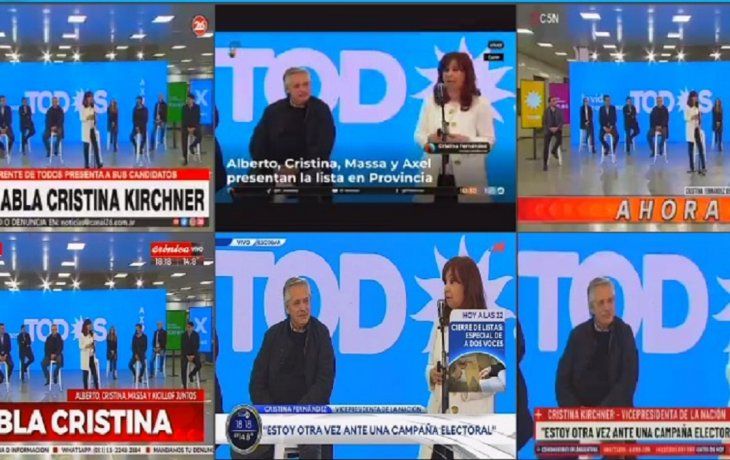 El acto lanzamiento del Frente de Todos, en cadena nacional