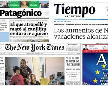 Mirá las tapas de los diarios