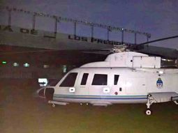 Helicóptero presidencial en All Boys