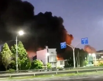 Alarmante incendio en una papelera de Villa Domínico