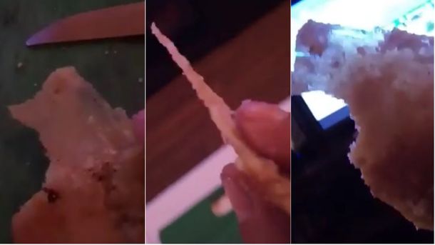 La mamá se descompuso por unas milanesas y él mostró de qué están hechas