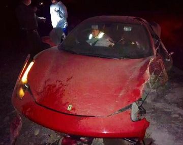 Mirá cómo quedó la Ferrari de Vidal tras el accidente