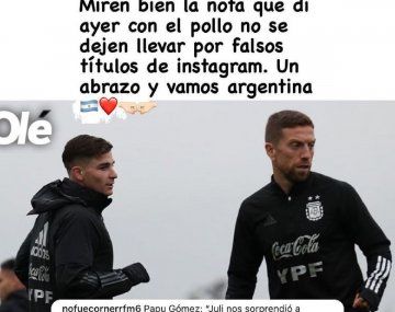 Papu Gómez y sus dichos sobre Julián ÁlvarezNo generen polémicas ni tiren mie...