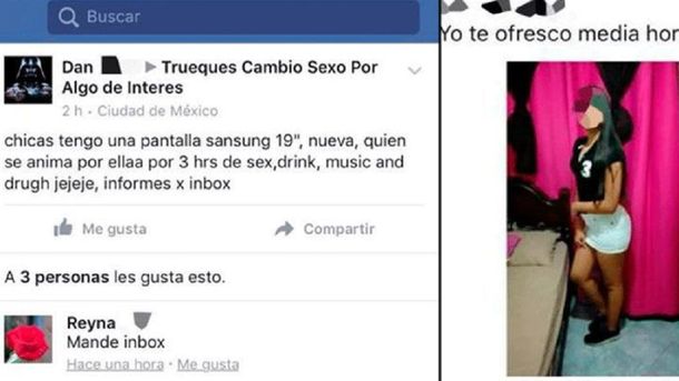 Aalgunos ejemplos de los grupos de intercambio de sexo por objetos