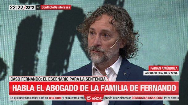 Fabián Améndola sobre el crimen de Fernando Báez Sosa: Si no hay perpetua, no hay justicia