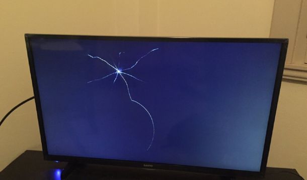 Así quedó la tele del fanático