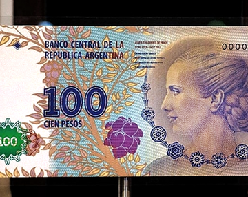 El BCRA comenzó a distribuir a los bancos los billetes de Evita