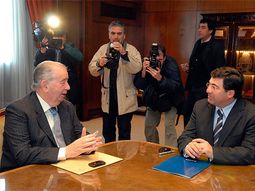 El presidente de la AFA, Julio Grondona, y el titular de la AFIP, Ricardo Echegaray El presidente de la AFA, Julio Grondona, y el titular de la AFIP, Ricardo Echegaray