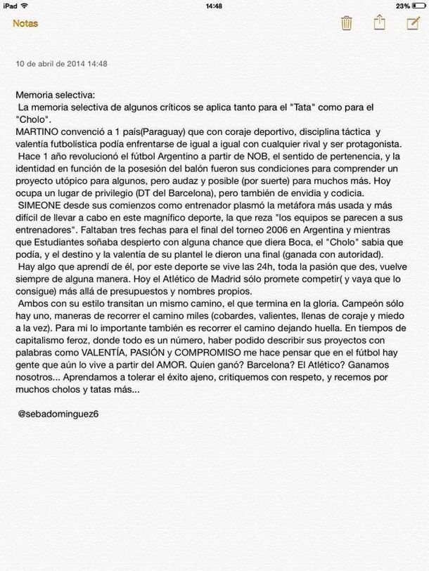 ¿Nace un analista?: Un referente de Vélez opinó sobre Martino y Simeone
