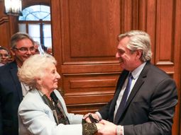 Estela de Carlotto con Alberto Fernández