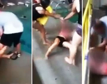 Arrastró a una alumna a la pileta