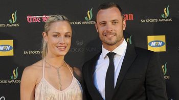 Oscar Pistorius y su novia. Oscar Pistorius y su novia.