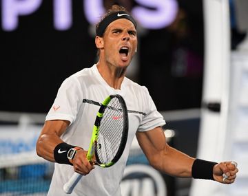 El gesto de Nadal celebrando un punto en Australia