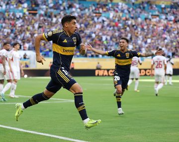 El gol de Merentiel para el 1-0 de Boca ante Benfica