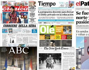 Mirá las tapas de los diarios