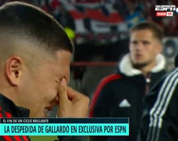 La emoción de Quintero en la despedida de Gallardo