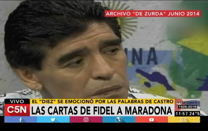 Las cartas de Fidel a Maradona