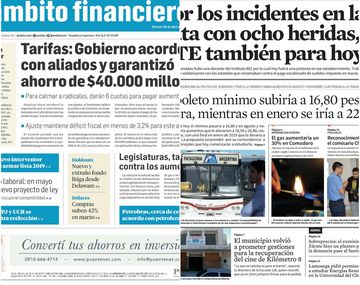 Tapas de diarios del viernes 20 de abril de 2018