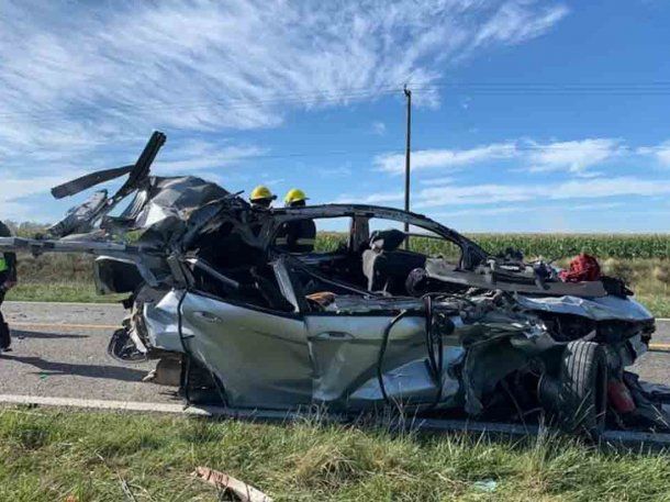 Fatal choque en Tres Arroyos | Fotos: diario La Voz del Pueblo