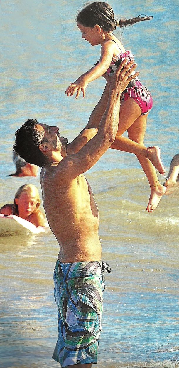 Las íntimas vacaciones de Joaquín Furriel con su hija