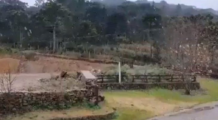 Nieve en Brasil, a menos 700 kilómetros de Misiones