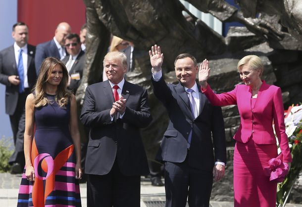Los Trump con Andrzej Duda y Agata Kornhauser-Duda