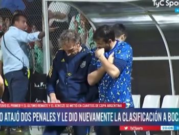La ayuda a Chiquito Romero para atajar los penales que no se vio