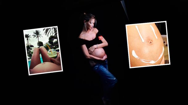 Las tiernas fotos de Carla Pereyra, la novia del Cholo Simeone, embarazada de ocho meses