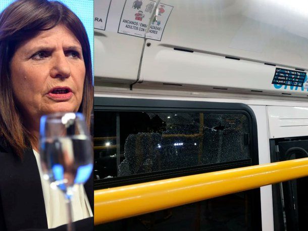 Bullrich repudió los ataques a colectivos en medio del paro: ¡Arrancó la mafia!