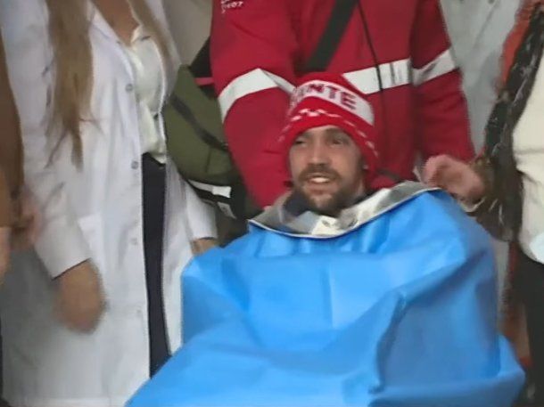 Así salió Pablo Grillo del Hospital Ramos Mejía