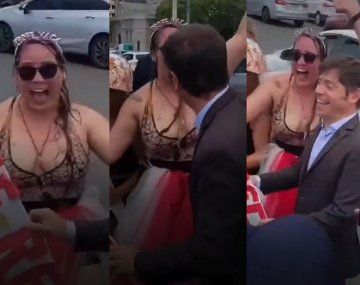 Una joven fue sorprendida por Axel Kicillof en el momento que se estaba recibiendo de profesora de Educación Física.