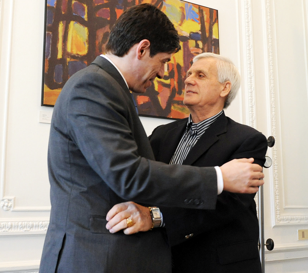 Abal Medina recibió a la CGT de Caló en la Casa Rosada