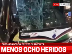 Chocaron dos colectivos en Recoleta: hay 14 heridos