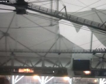El techo del estadio único por el temporal&nbsp;