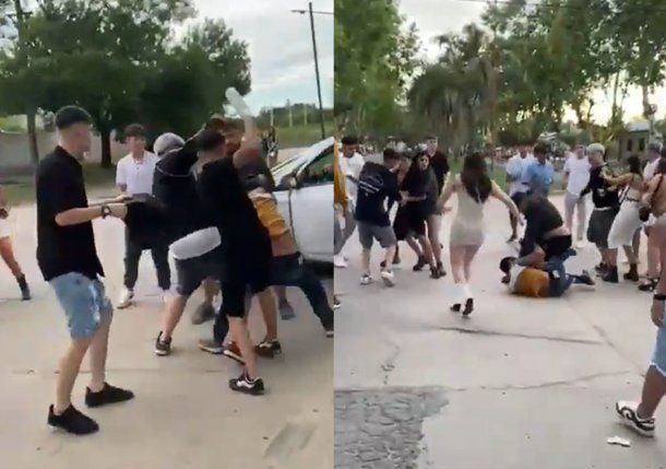 Imágenes del ataque en manada a un joven en Cañada de Gómez.