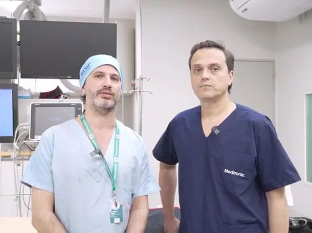 Los médicos Matías Quaglia y Pablo Giacaman que estuvieron a cargo de la operación Los médicos Matías Quaglia y Pablo Giacaman que estuvieron a cargo de la operación